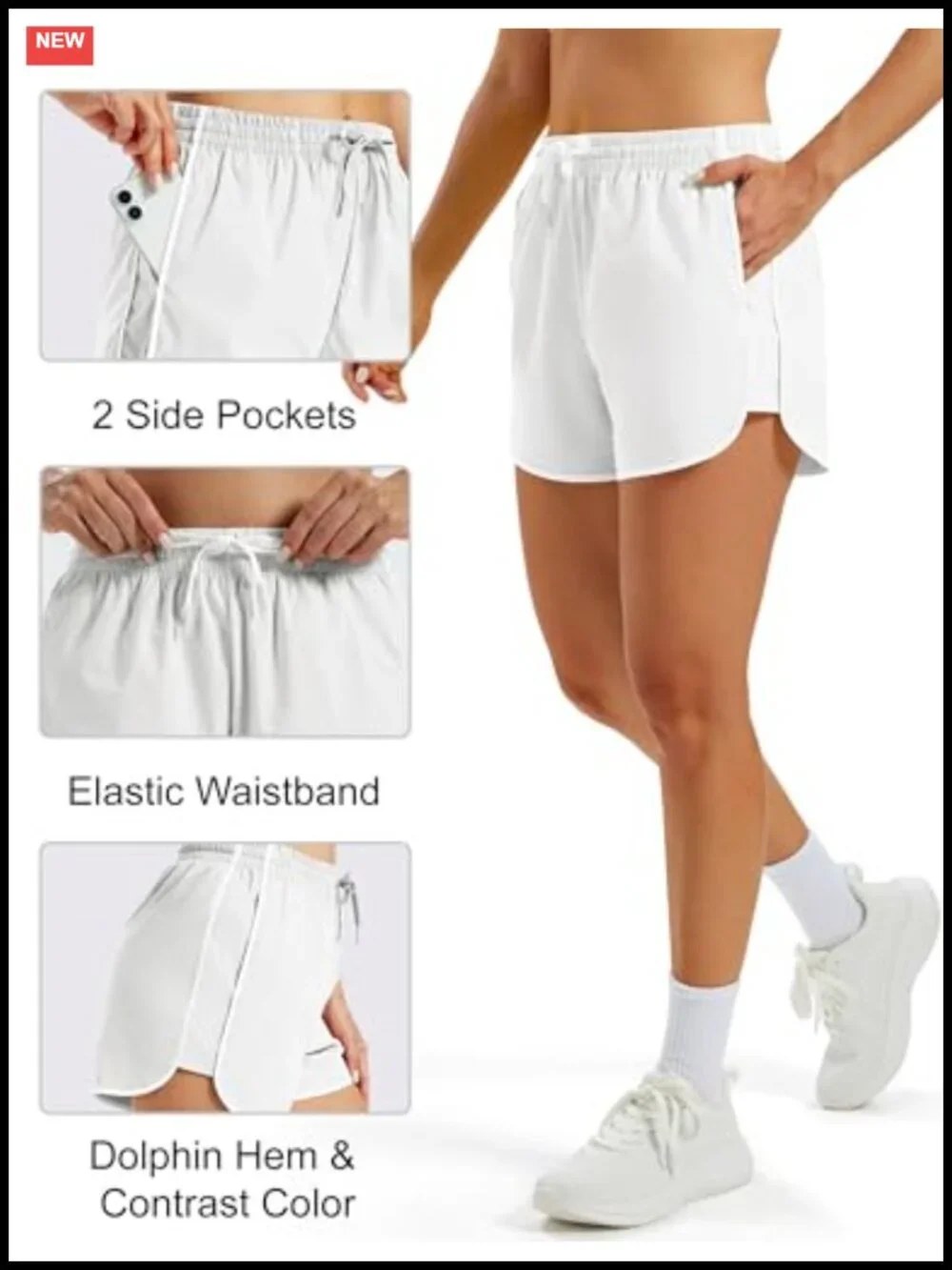 Women's Quick Dry Athletic Running Shorts 3.5